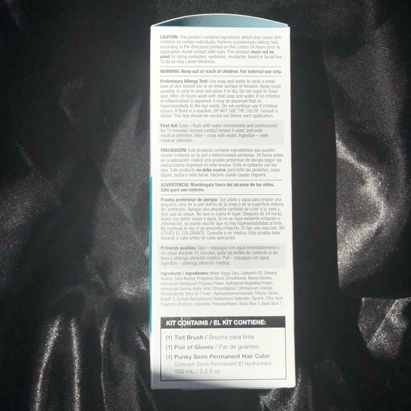 Punky Colour Semi-Permanent Vibrant Conditioning Hair Color Kit - Turquoise - Picture 2 of 11